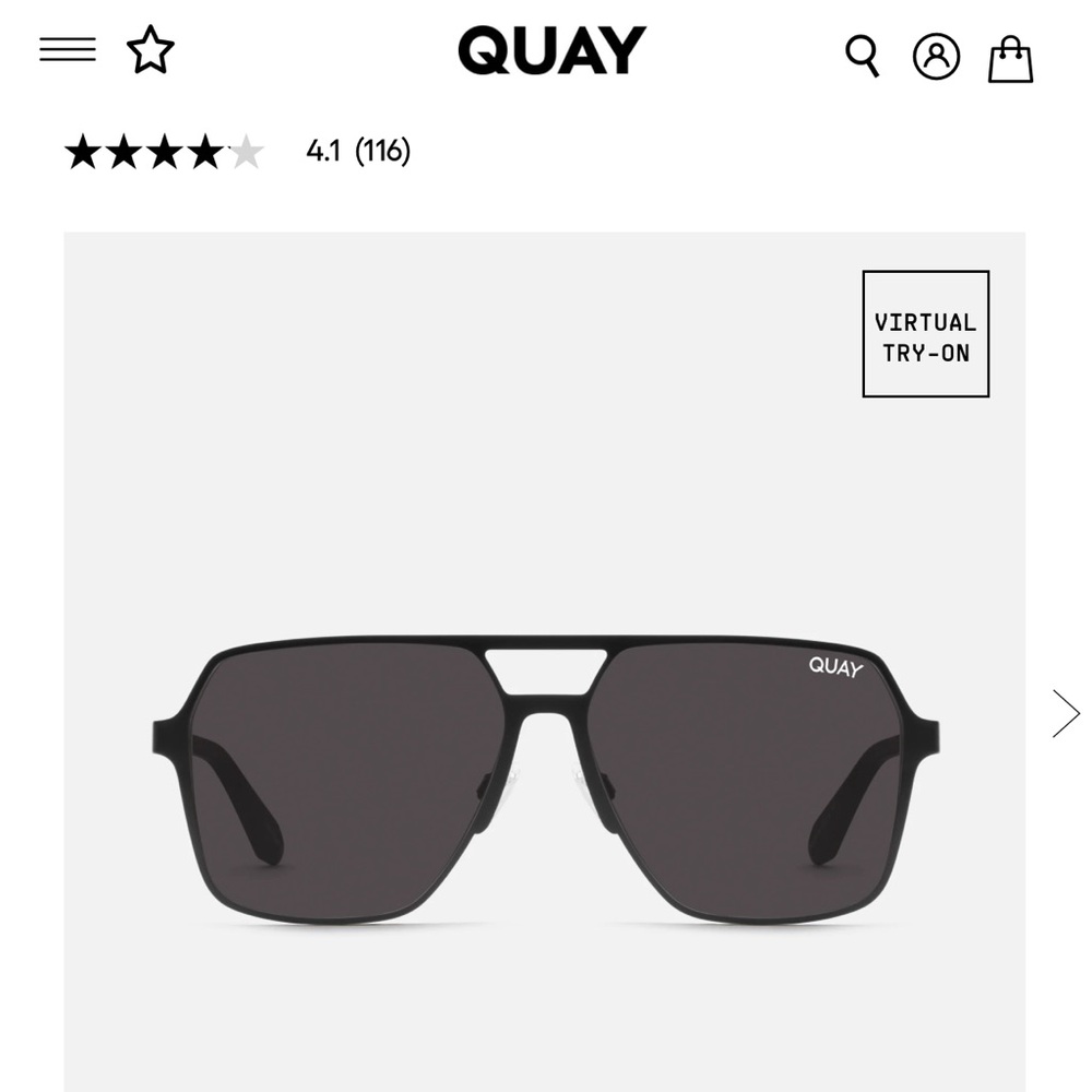 QUAY Backstage Pass Aviator Sunglasses